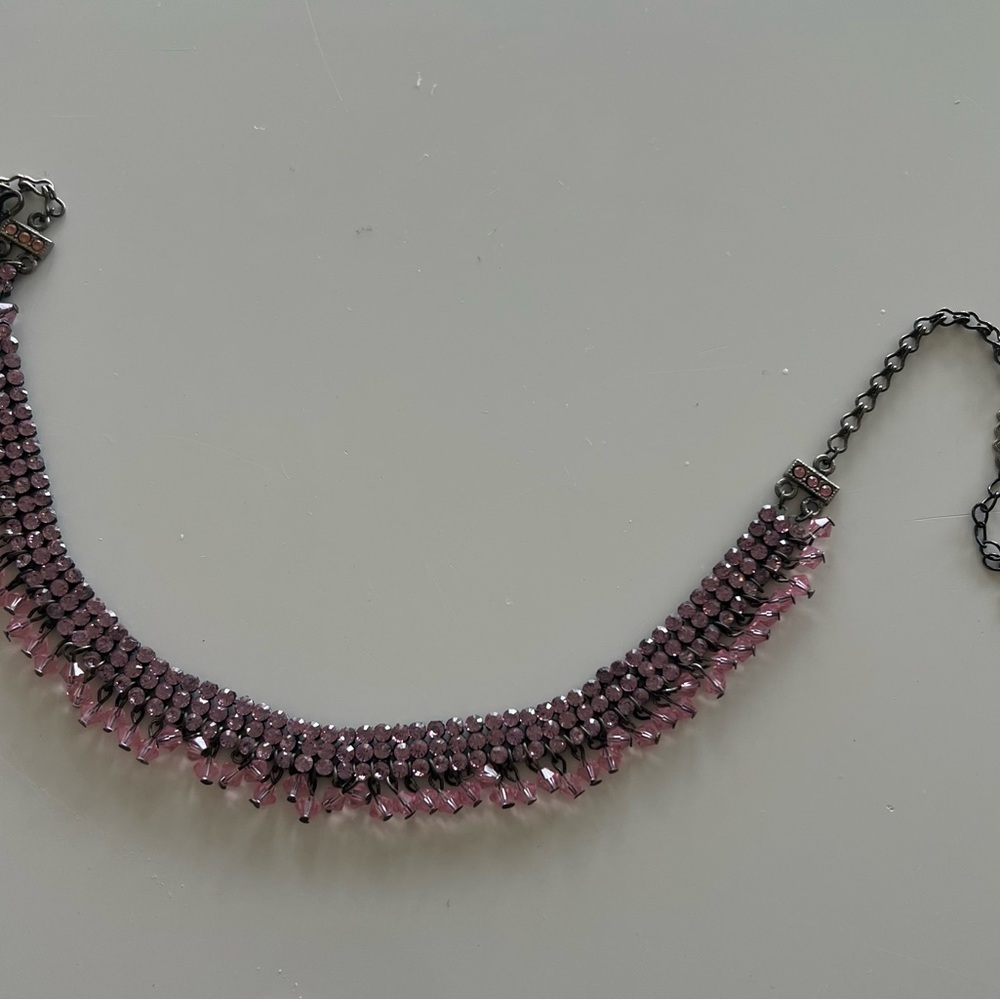 Elegant Pink Beaded Necklace - Picture 3 of 4